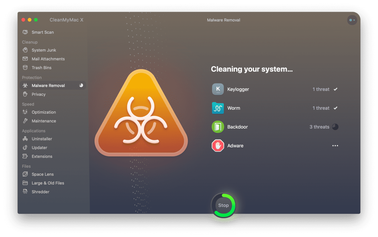 Remove the SurfBuyer virus with CleanMyMac X
